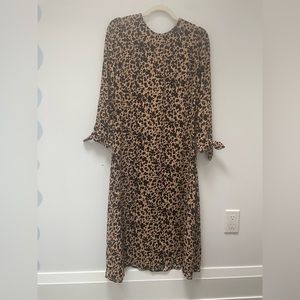 Reformation Port Dress Size 10 Leopard Print